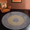 Stylish Country Rug Gray Circle Pattern Rug Pet Friendly Non-Slip Washable Rug for Decoration