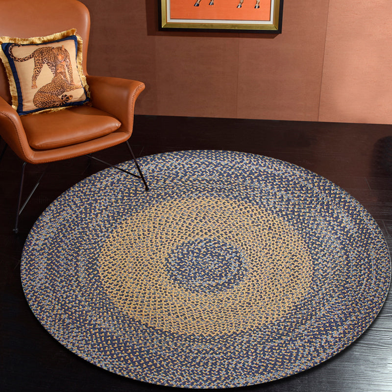 Stylish Country Rug Gray Circle Pattern Rug Pet Friendly Non-Slip Washable Rug for Decoration