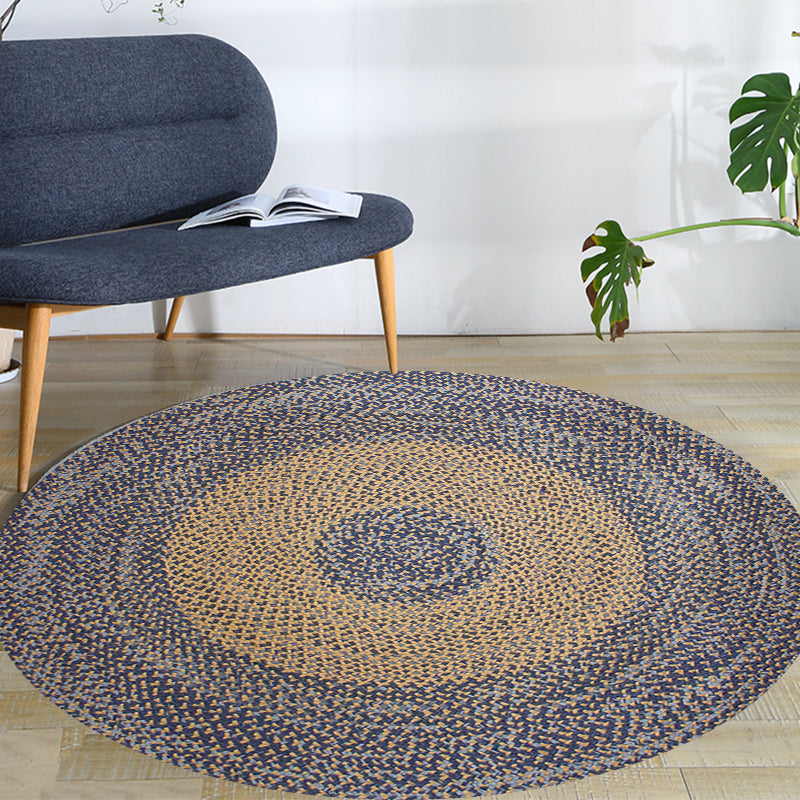 Stylish Country Rug Gray Circle Pattern Rug Pet Friendly Non-Slip Washable Rug for Decoration