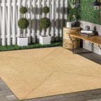 Brown simple rug jute rural rug washable non-slip pet-friendly rug for the living room