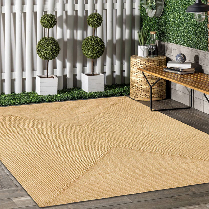 Brown simple rug jute rural rug washable non-slip pet-friendly rug for the living room
