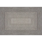 Country Geometric Pattern Area Rug Gray and Black Polypropylene Rug Non-Slip Backing Washable Pet-Friendly Carpet for Home