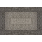 Country Geometric Pattern Area Rug Gray and Black Polypropylene Rug Non-Slip Backing Washable Pet-Friendly Carpet for Home