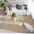 Simple Rustic Carpet Brown Solid Carpet Washable Pet Friendly Non-Slip Back Rug for the Living Room