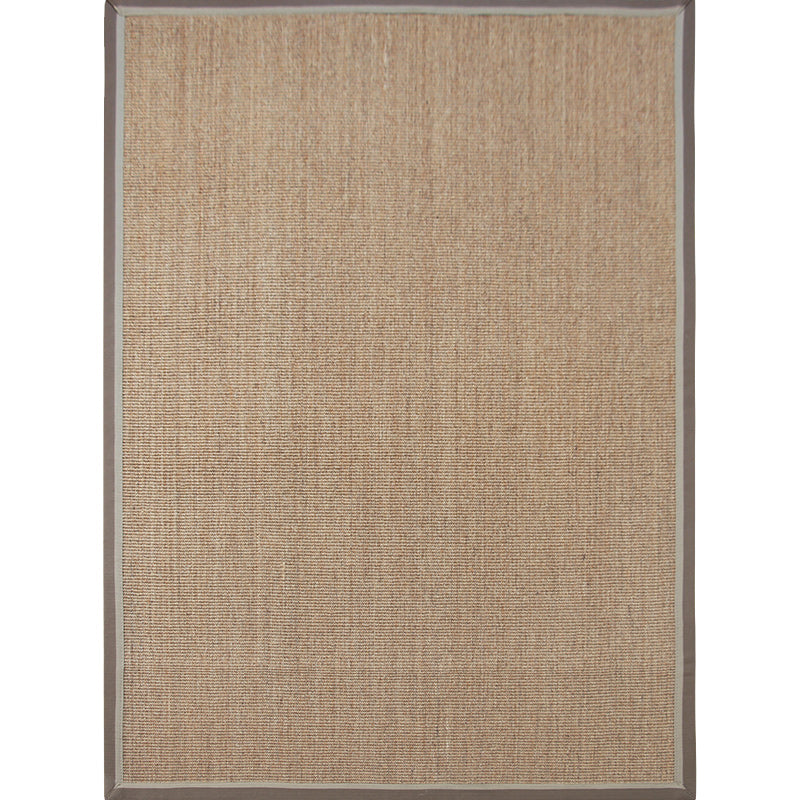 Simple Rustic Carpet Brown Solid Carpet Washable Pet Friendly Non-Slip Back Rug for the Living Room