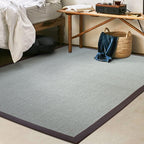 Rural Solid Color Carpet Gray Jute Carpet Washable Pet Friendly Non-Slip Back Area Rug for Living Room