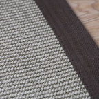 Rural Solid Color Carpet Gray Jute Carpet Washable Pet Friendly Non-Slip Back Area Rug for Living Room