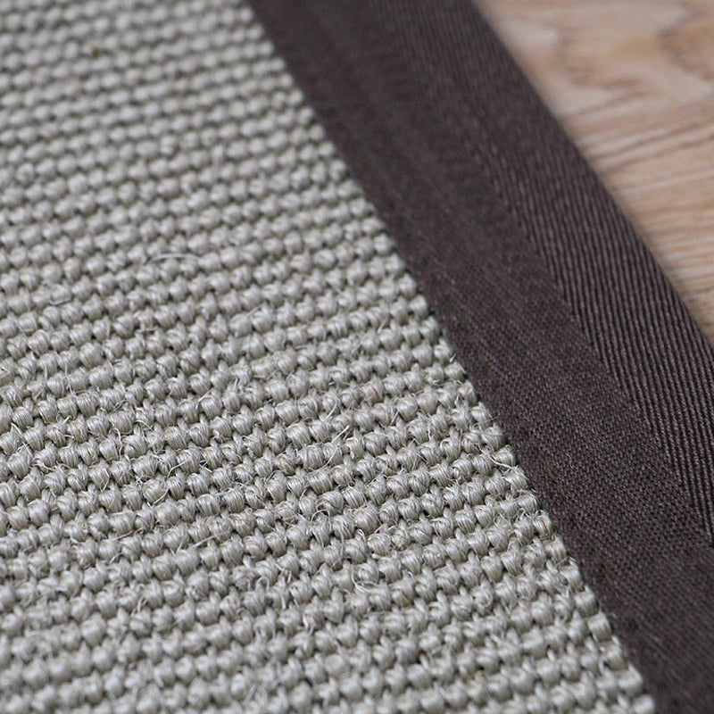 Rural Solid Color Carpet Gray Jute Carpet Washable Pet Friendly Non-Slip Back Area Rug for Living Room