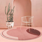 Creative Abstract Carpet Red and Pink Modernism Carpet Polyester Pet Friendly Washable Non-Slip Area Rug for Bedroom