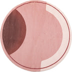 Creative Abstract Carpet Red and Pink Modernism Carpet Polyester Pet Friendly Washable Non-Slip Area Rug for Bedroom
