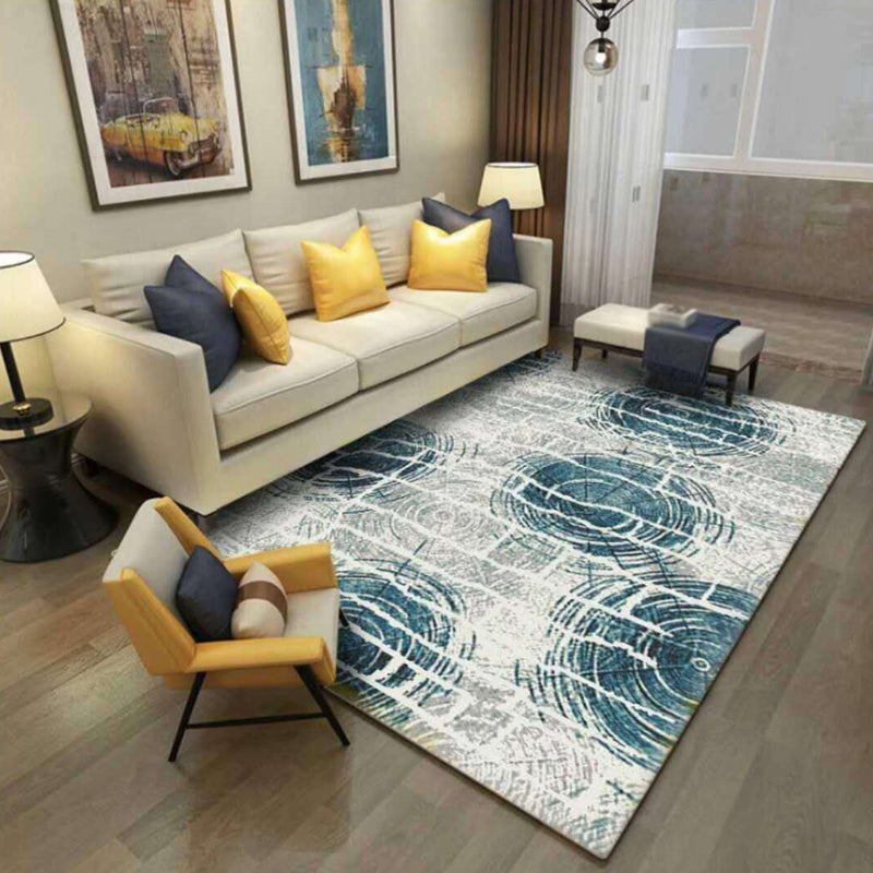 Multicolored abstract rug polyester modern rug pet-friendly washable non-slip area rug for the living room