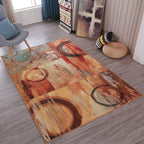 Multicolor Abstract Carpet Polyester Industrial Carpet Pet Friendly Washable Non-Slip Rug for Living Room