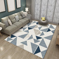 Multicolored living room rug Simple geometric pattern rug Polyester Washable Non-slip backing Pet-friendly rug