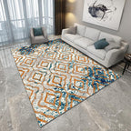 Funky geometric pattern rug Multicolor Modernism rug Polyester Pet-friendly Washable Non-slip rug for the bedroom