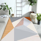Multicolor Living Room Rug Contemporary Geometric Pattern Rug Polyester Washable Non-Slip Backing Pet-Friendly Rug