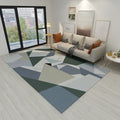 Modern geometric patterned rug Multi-colored polyester rug Non-slip pet-friendly washable rug for the living room