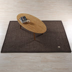 Rustic Solid Color Rug Dark Brown Sisal Rug Non-slip Pet Friendly Washable Area Rug for Living Room