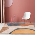 Multicolour Bedroom Rug Contemporary Color Block Rug Polyester Washable Non-slip Underlay Pet Friendly Rug