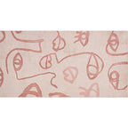 Creative Abstract Carpet Red and Pink Modernism Carpet Polyester Pet Friendly Washable Non-Slip Area Rug for Bedroom