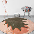 Red and Pink Abstract Carpet Polyester Modern Carpet Pet-Friendly Washable Non-Slip Carpet for the Living Room