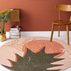 Red and Pink Abstract Carpet Polyester Modern Carpet Pet-Friendly Washable Non-Slip Carpet for the Living Room
