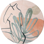 Red and Pink Abstract Carpet Polyester Modern Carpet Pet-Friendly Washable Non-Slip Carpet for the Living Room