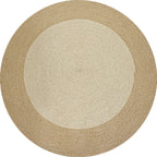 Brown Bedroom Carpet Rustic Circular Pattern Rug Sisal Washable Non-Slip Backing Pet-Friendly Rug