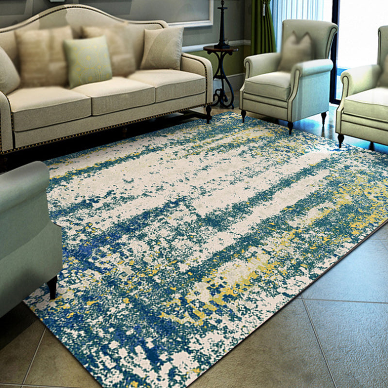 Multicolor Abstract Carpet Polyester Industrial Carpet Pet Friendly Washable Non-Slip Carpet for Bedroom