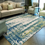 Multicolor Abstract Carpet Polyester Industrial Carpet Pet Friendly Washable Non-Slip Carpet for Bedroom