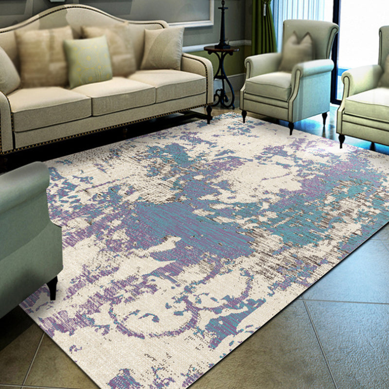 Multicolor Abstract Carpet Polyester Industrial Carpet Pet Friendly Washable Non-Slip Carpet for Bedroom