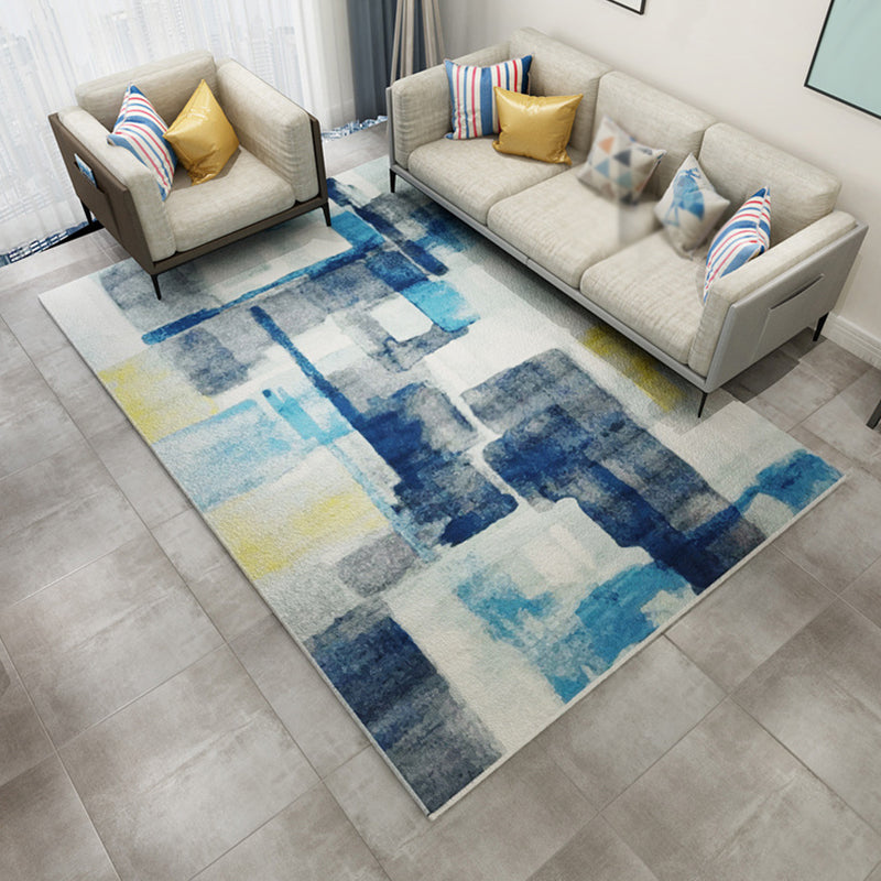 Multicolor Abstract Carpet Polyester Industrial Carpet Pet Friendly Washable Non-Slip Carpet for Bedroom