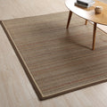 Simple Country Carpet Brown Striped Pattern Carpet Pet Friendly Washable Non-slip Felt for Living Room