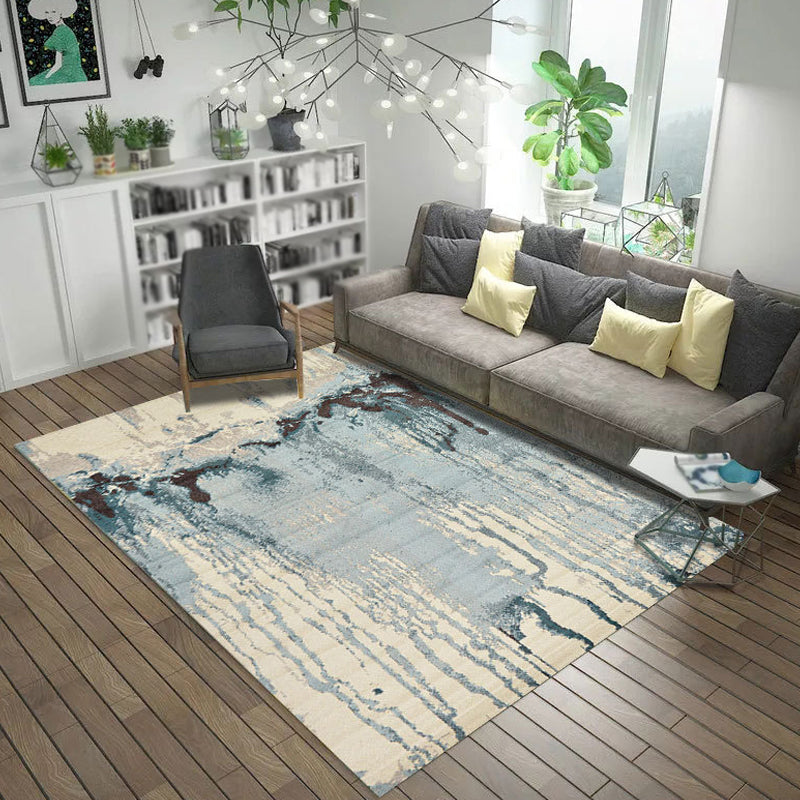 Multicolor Abstract Carpet Polyester Industrial Carpet Pet Friendly Washable Non-Slip Carpet for Bedroom