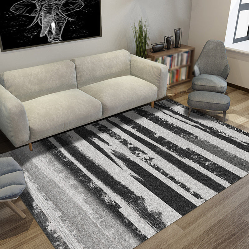 Creative Abstract Rug Multicolor Industrial Rug Polyester Pet Friendly Washable Non-Slip Carpet for Living Room
