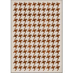 Modernist Houndstooth Pattern Carpet Orange Red Polyester Carpet Non-slip Pet-friendly Washable Carpet for Bedroom