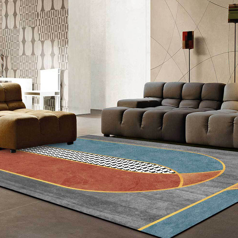 Stylish geometric pattern carpet with houndstooth Gray modern carpet Polyester pet-friendly washable non-slip carpet for the bedroom