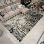Multicolor Living Room Rug Industrial Abstract Rug Polyester Washable Non-Slip Back Pet-Friendly Rug