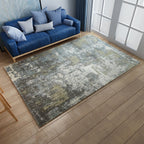 Multicolor Living Room Rug Industrial Abstract Rug Polyester Washable Non-Slip Back Pet-Friendly Rug