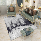 Industrial Color Block Carpet Multicolor Polyester Carpet Anti-slip Pet Friendly Washable Area Carpet for Bedroom