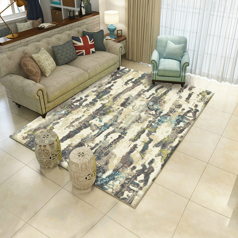 Creative Watercolor Pattern Carpet Multicolor Industrial Rug Polyester Pet Friendly Washable Non-slip Carpet for Bedroom