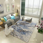 Multicolor Living Room Rug Industrial Watercolor Pattern Rug Polyester Washable Non-Slip Backing Pet-Friendly Rug