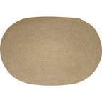 Brown Solid Color Rug Sisal Country Rug Pet Friendly Washable Non-Slip Rug for Bedroom