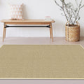 Brown Living Room Rug Rustic Solid Color Rug Sisal Washable Non-Slip Back Pet-Friendly Rug