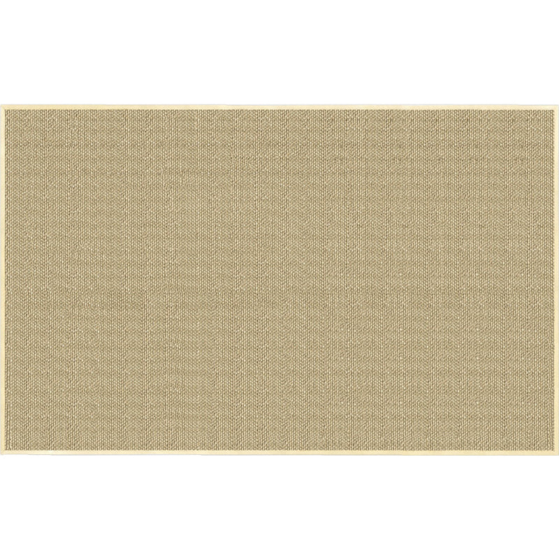 Brown Living Room Rug Rustic Solid Color Rug Sisal Washable Non-Slip Back Pet-Friendly Rug