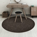 Country Solid Color Area Rug Black Jute Rug Non-Slip Pet Friendly Washable Area Rug for Study