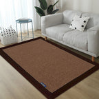 Casual Plain Rug Brown Country Rug Jute Pet-Friendly Washable Non-Slip Rug for Decoration