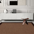 Casual Plain Rug Brown Country Rug Jute Pet-Friendly Washable Non-Slip Rug for Decoration