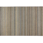 Outskirts Striped Pattern Carpet Brown Jute Carpet Non-Slip Pet Friendly Washable Area Rug for Study