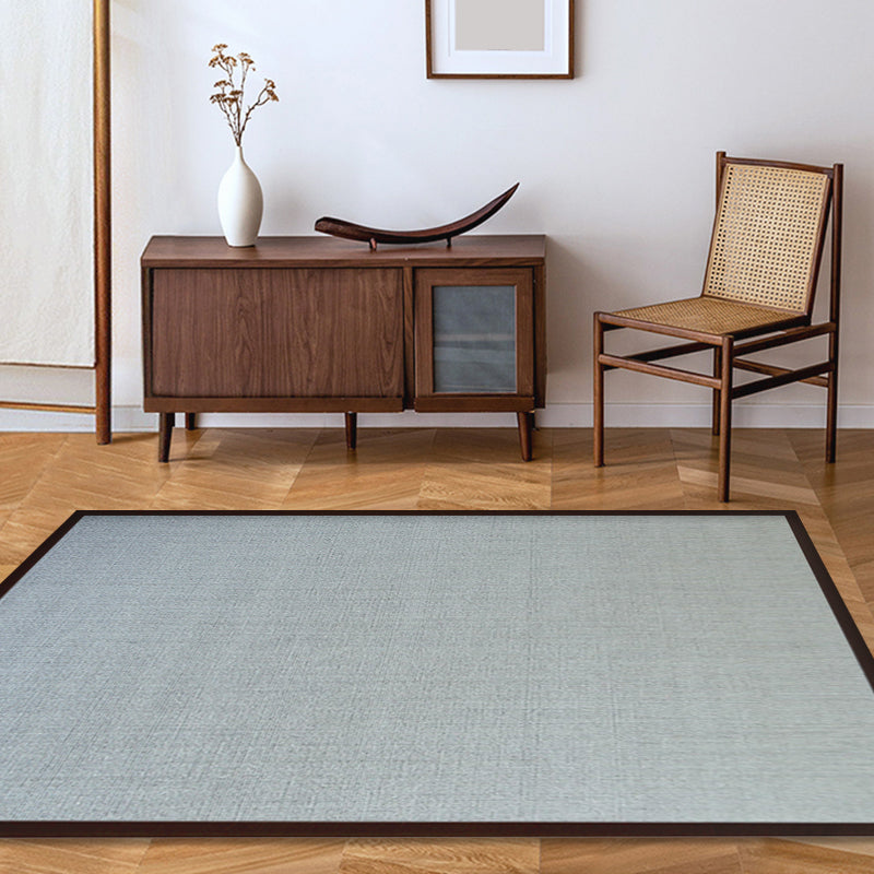 Gray Living Room Rug Rustic Solid Rug Sisal Washable Non-Slip Backing Pet-Friendly Rug