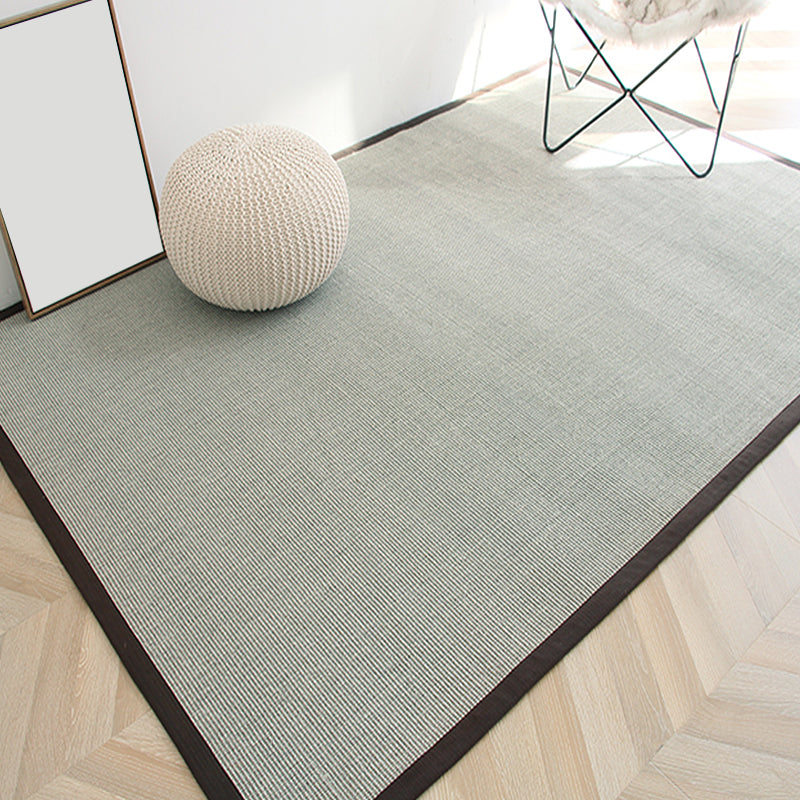 Gray Living Room Rug Rustic Solid Rug Sisal Washable Non-Slip Backing Pet-Friendly Rug